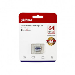 Dahua microSD 64GB DHI-C100 95Mb/s 30class UHS-I U1 Карта памяти 