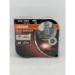 Osram Night Breaker Silver H4 +100% 60\55W 12V (2шт комплект)64193nbs-hcb Лампа галоген