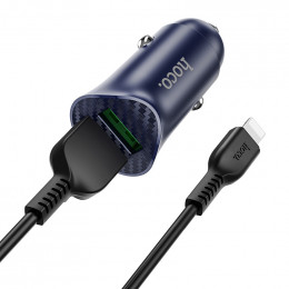 АЗУ Hoco Z39 Farsighted dualport QC3.0 Car charger set(Lightning) (black)