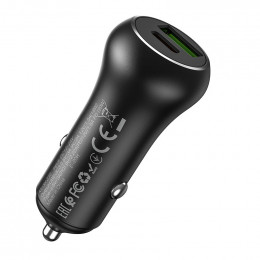 АЗУ Hoco Z38 Resolute PD2020W+QC3.0 car charger (black)