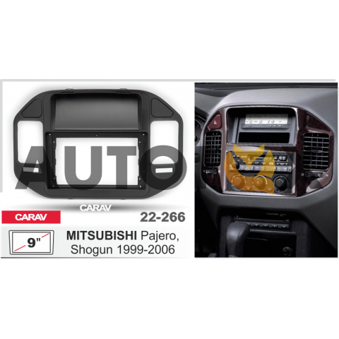 Carav 22-266: 9" MITSUBISHI Pajero, Shogun 1999-2006